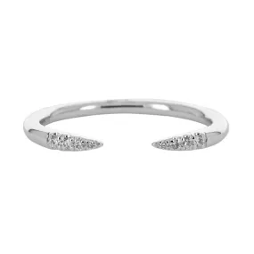 0.05ctw Micro Pavê Diamond Prong Band - White Gold