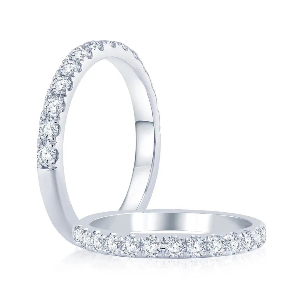 0.50ctw Round Lab-Grown Diamond Band - White Gold