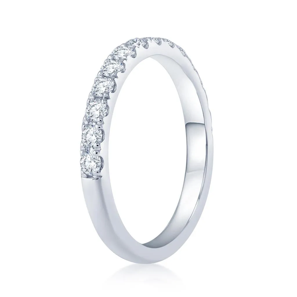 0.50ctw Round Lab-Grown Diamond Band - White Gold