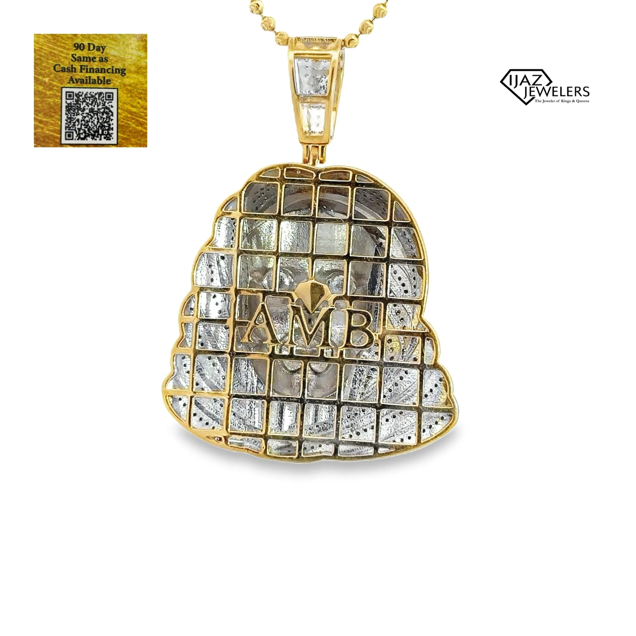 10K Gold 2.09 CTW Diamond Colored Enamel Jesus Charm