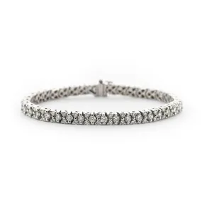 5.0ctw Cluster Diamond Tennis Bracelet - White Gold