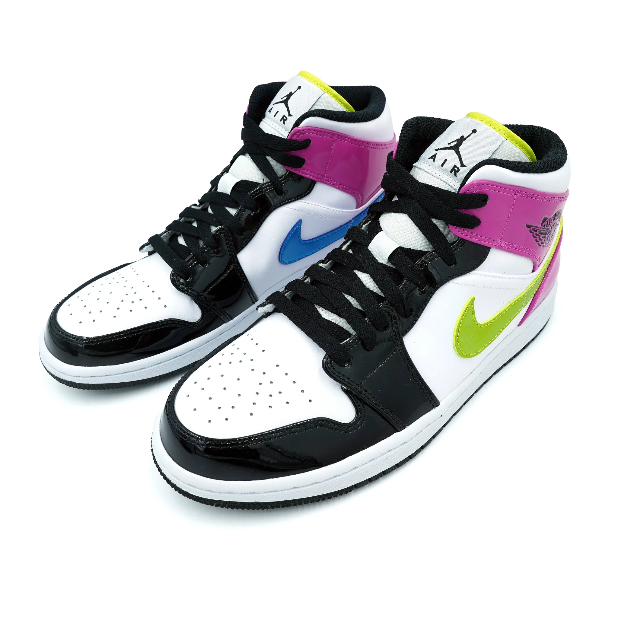 AIR JORDAN 1 MID WHITE BLACK CYBER PINK 2020