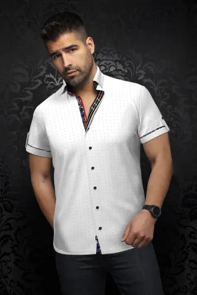 Au Noir Stretch Short Sleeve Shirt | Estrela White