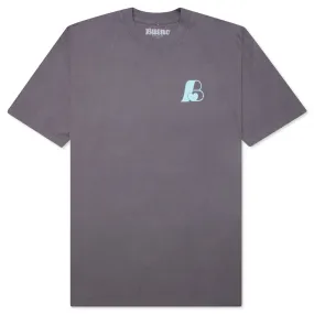 B Logo S/S Tee - Slate