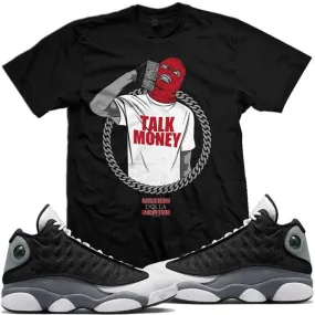 Black Flint 13s Sneaker Shirt to Match : Jordan Retro 13 Black Flint Sneaker Tees : TALK MONEY