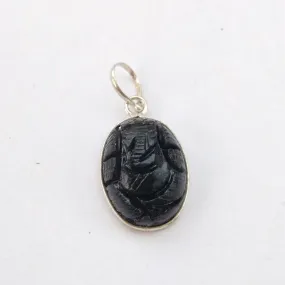 Black Tourmaline Gemstone Ganesh Pendant