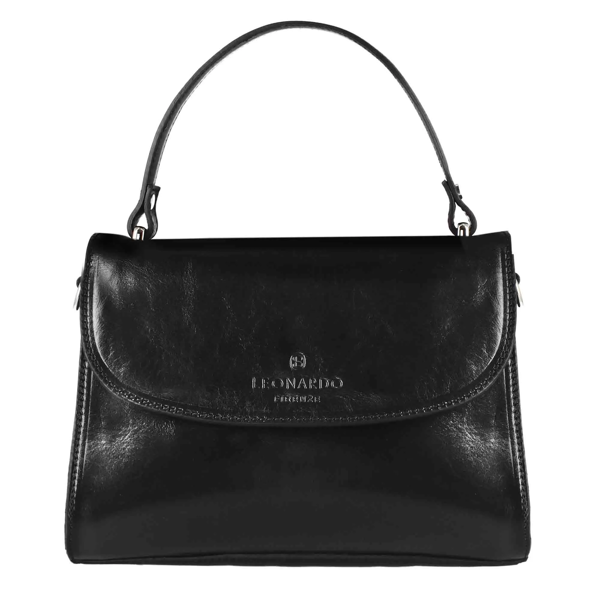 Borsa Lucrezia bauletto da donna classica in pelle liscia colore nero