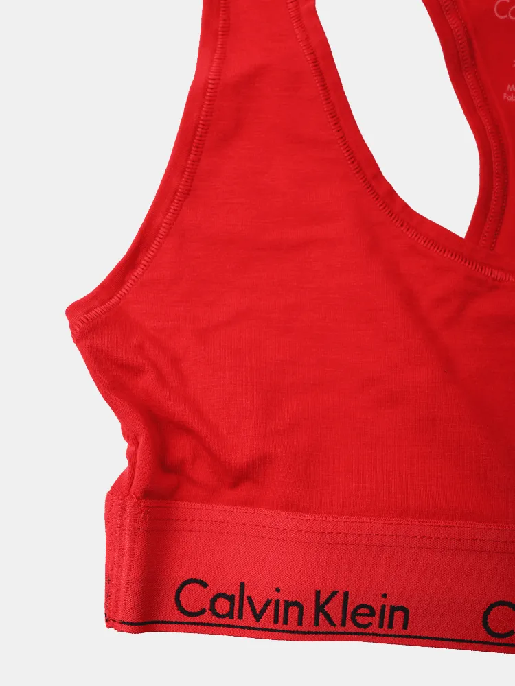 Calvin Klein Modern Cotton Bralette - Red Gala