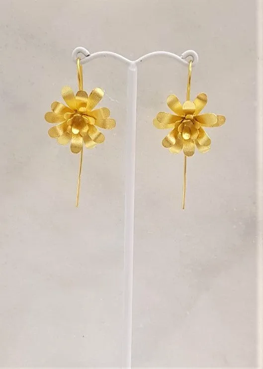 Carnation Gold Earrings