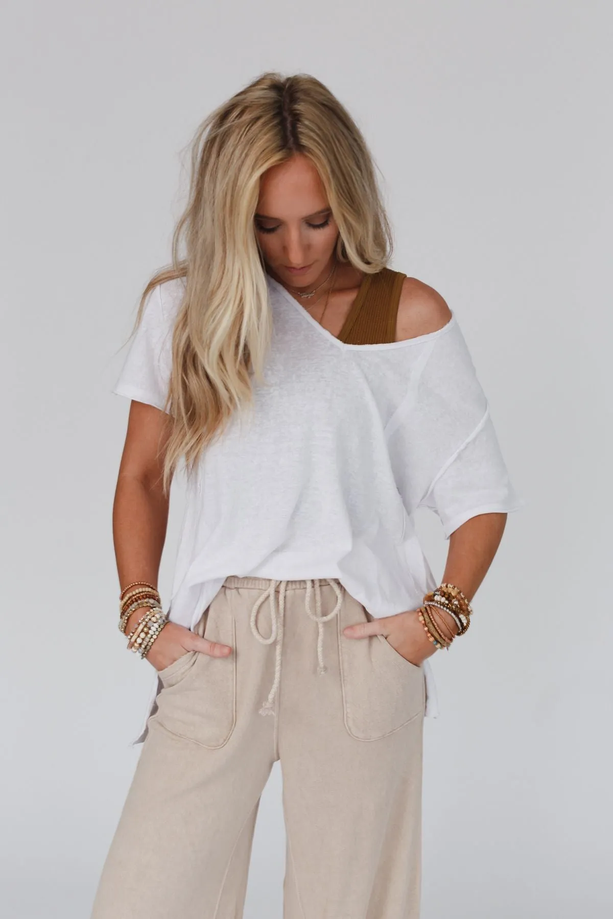 Castaway Oversized Top - White