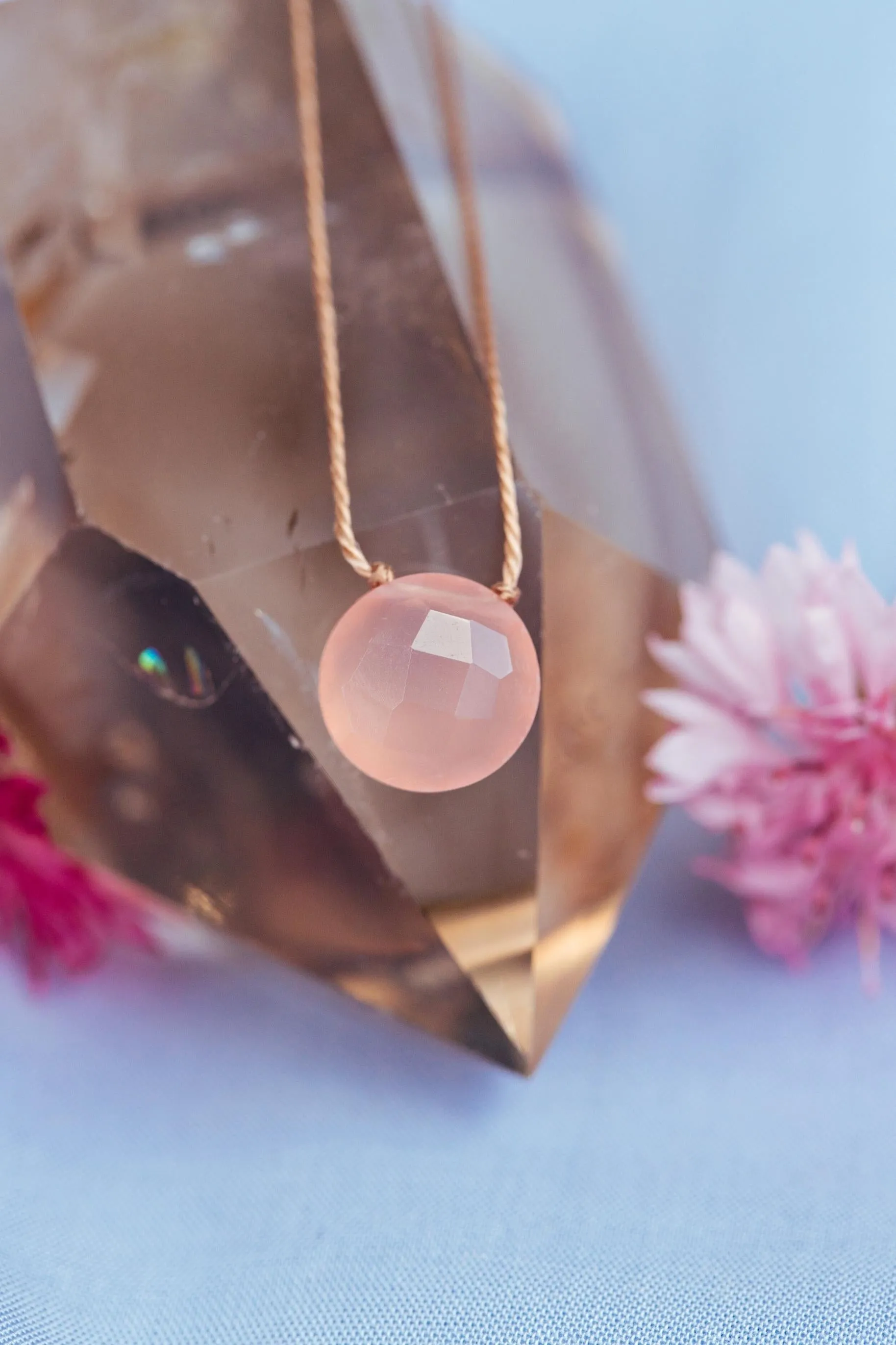 Chalcedony Enneagram Necklace for Type Six