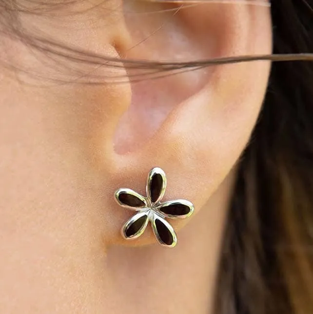 Cocobolo Pikake Earrings