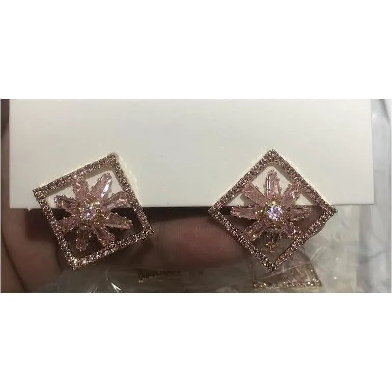 Diamond flower Earrings