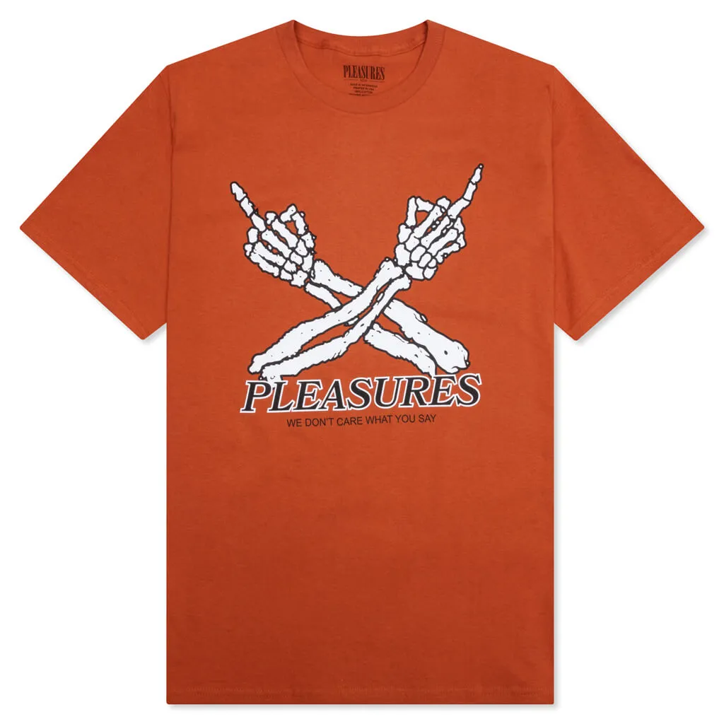 Don't Care T-Shirt - Texas Orange