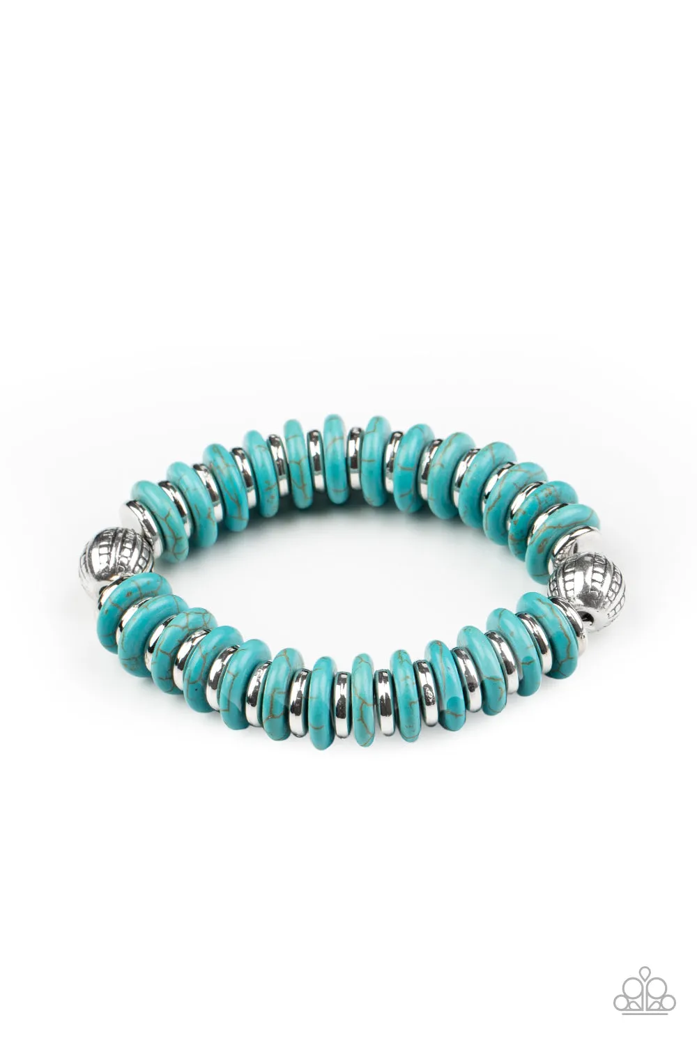 Eco Experience - Blue Stretchy Bracelet Paparazzi