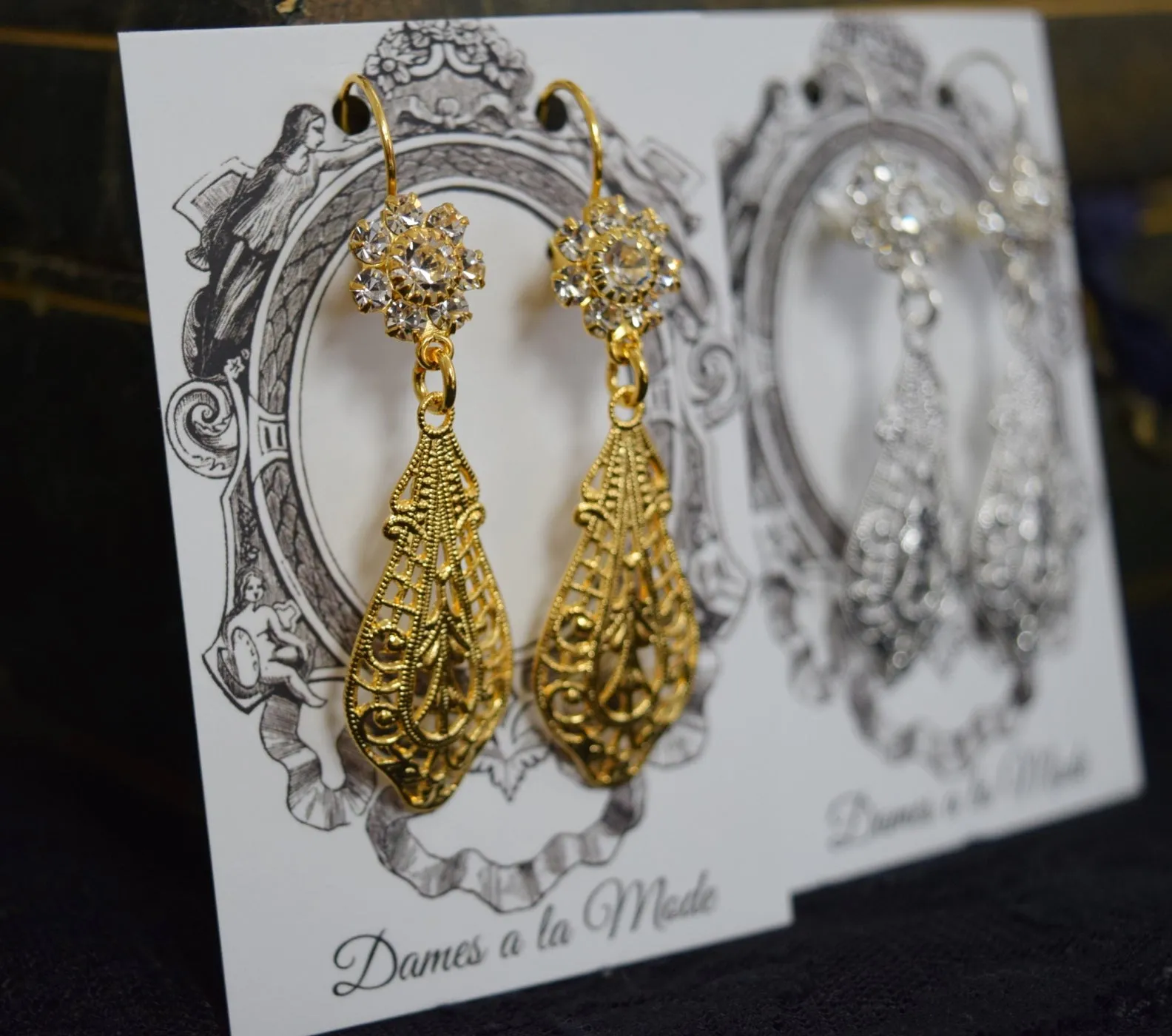 Edwardian Cluster and Dangle Earrings