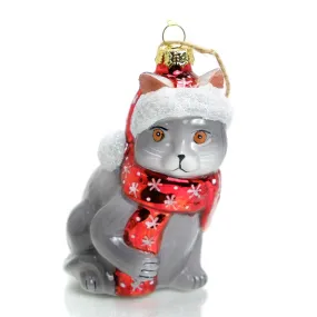 Festive Kitty Ornament #3