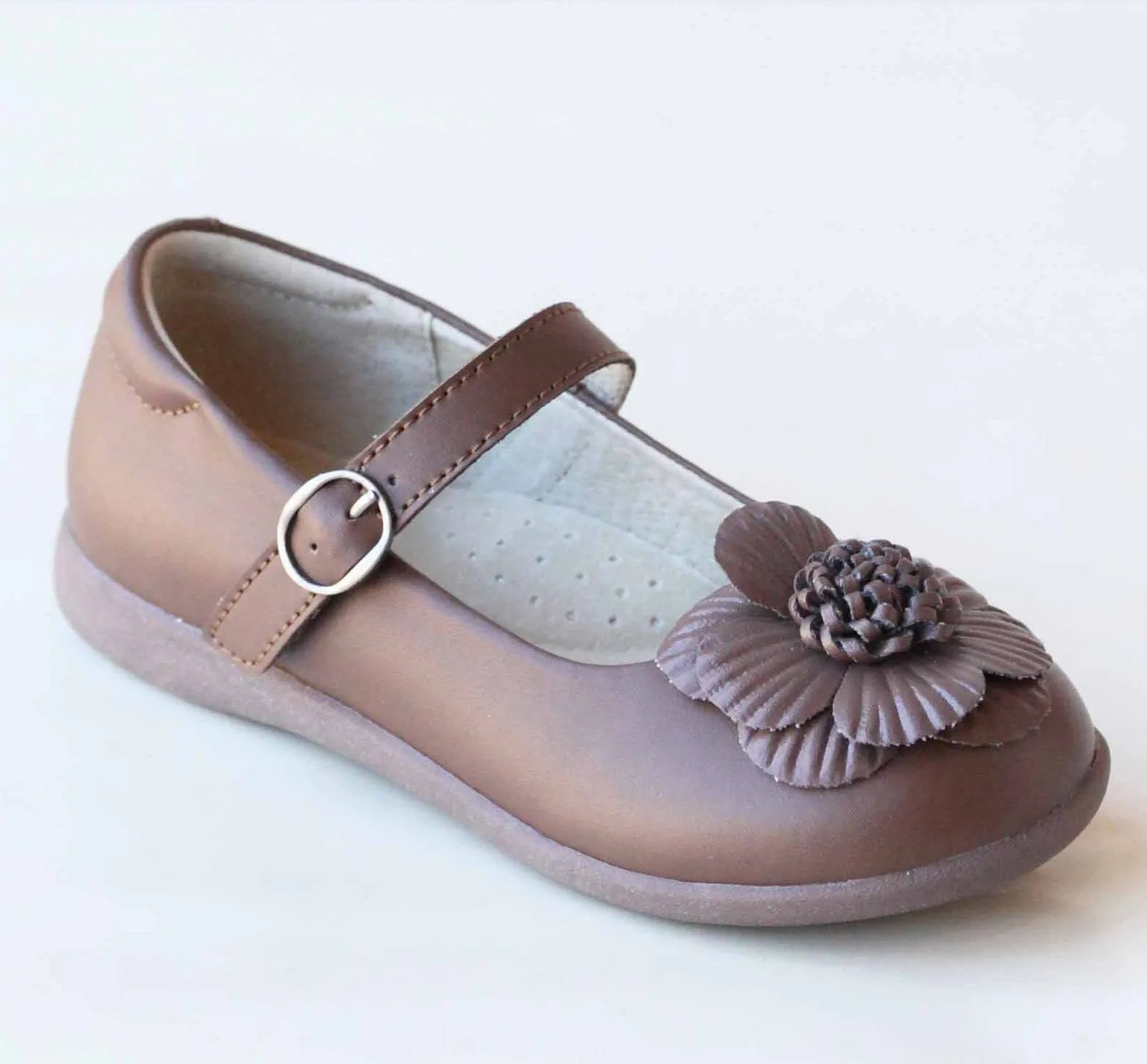 FINAL SALE - L'Amour Girls Double Layer Petal Flower Mary Janes