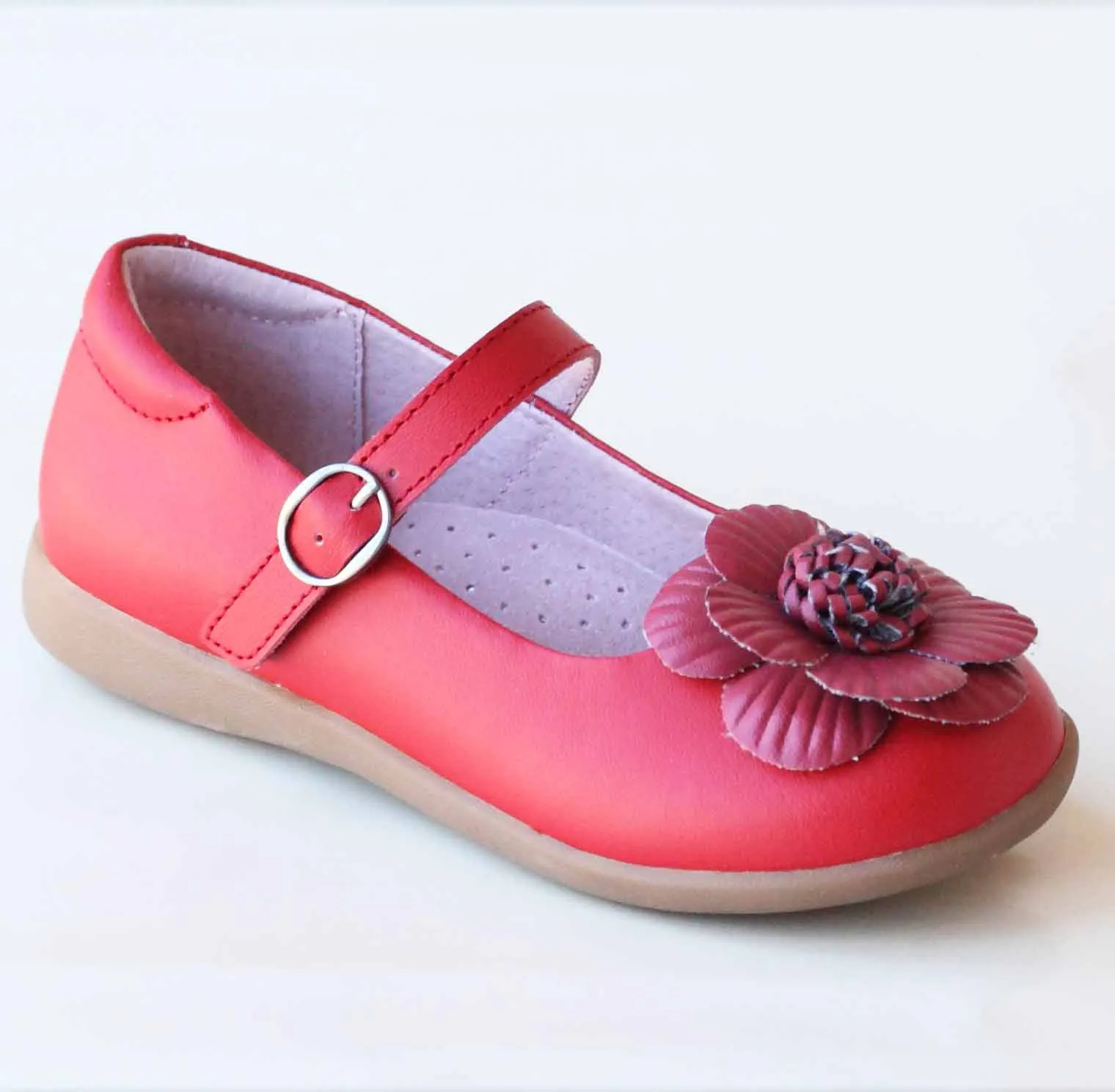 FINAL SALE - L'Amour Girls Double Layer Petal Flower Mary Janes