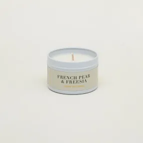 French Pear & Freesia Tin Candle