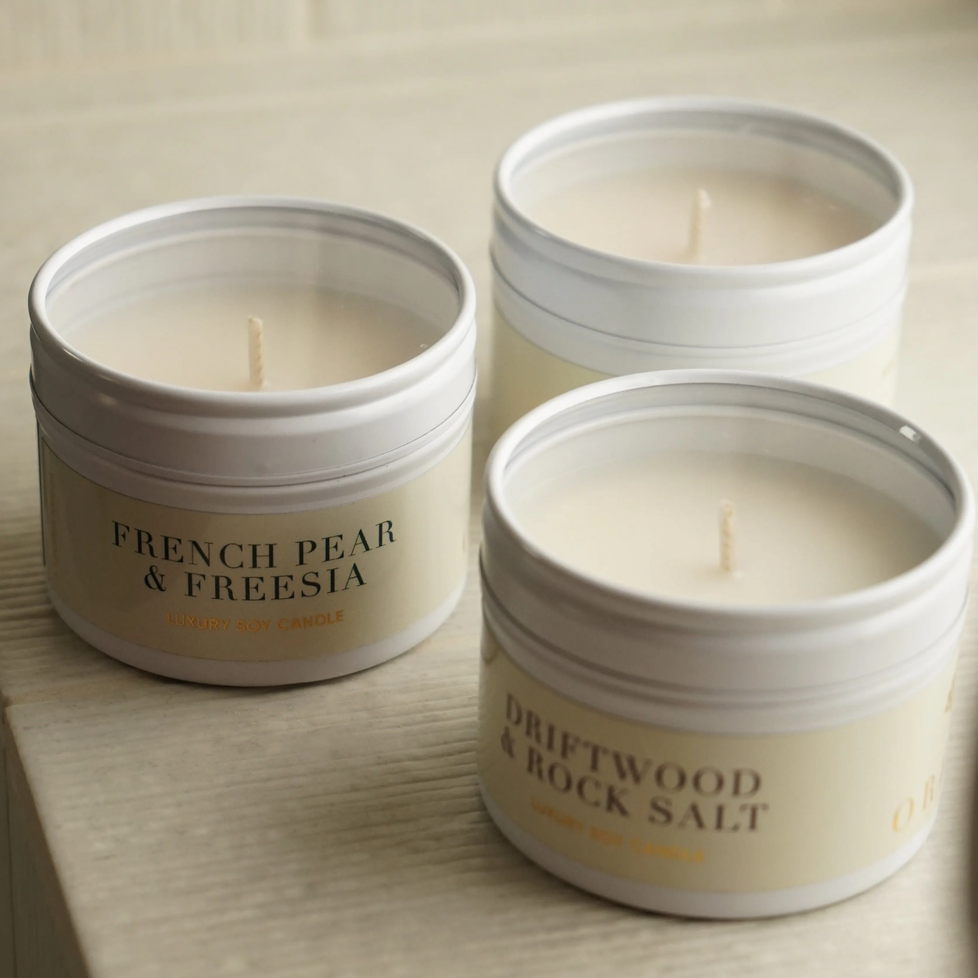 French Pear & Freesia Tin Candle