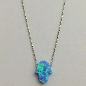 Gammie Opal Humsa Fine Chain Gold Plated Necklace