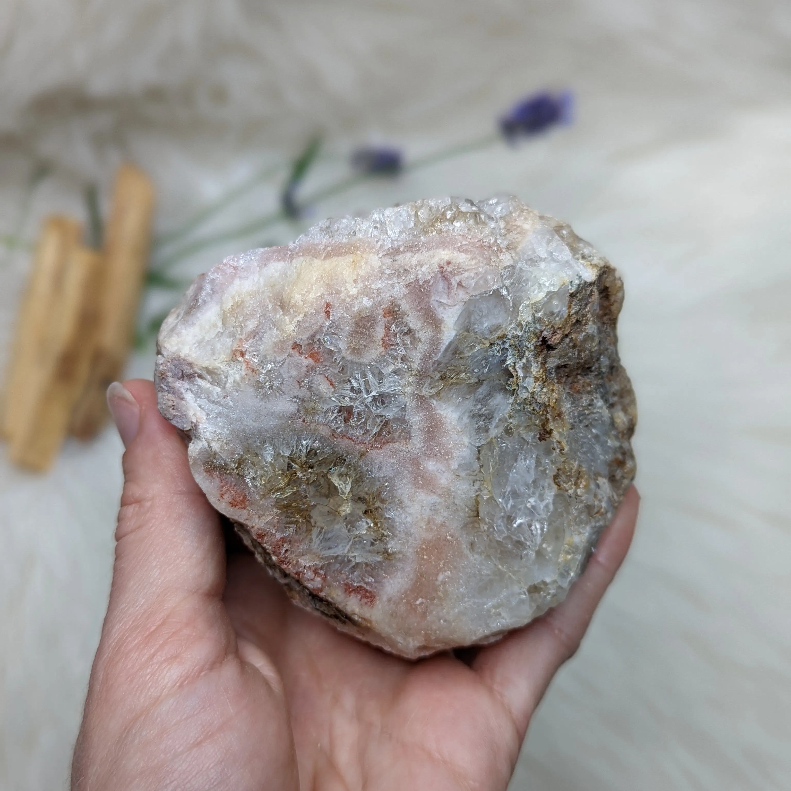 Gorgeous, Deep Pink Amethyst Polished Point Generator with Druzy Inclusions