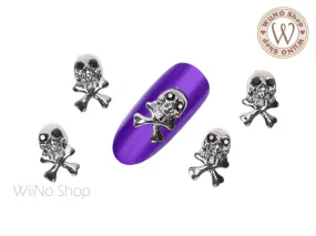 Gunmetal Skull Nail Metal Charm - 2 pcs