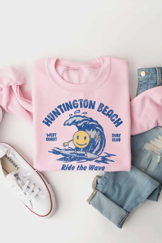 HUNTINGTON BEACH GRAPHIC SWEATSHIRT PLUS SIZE