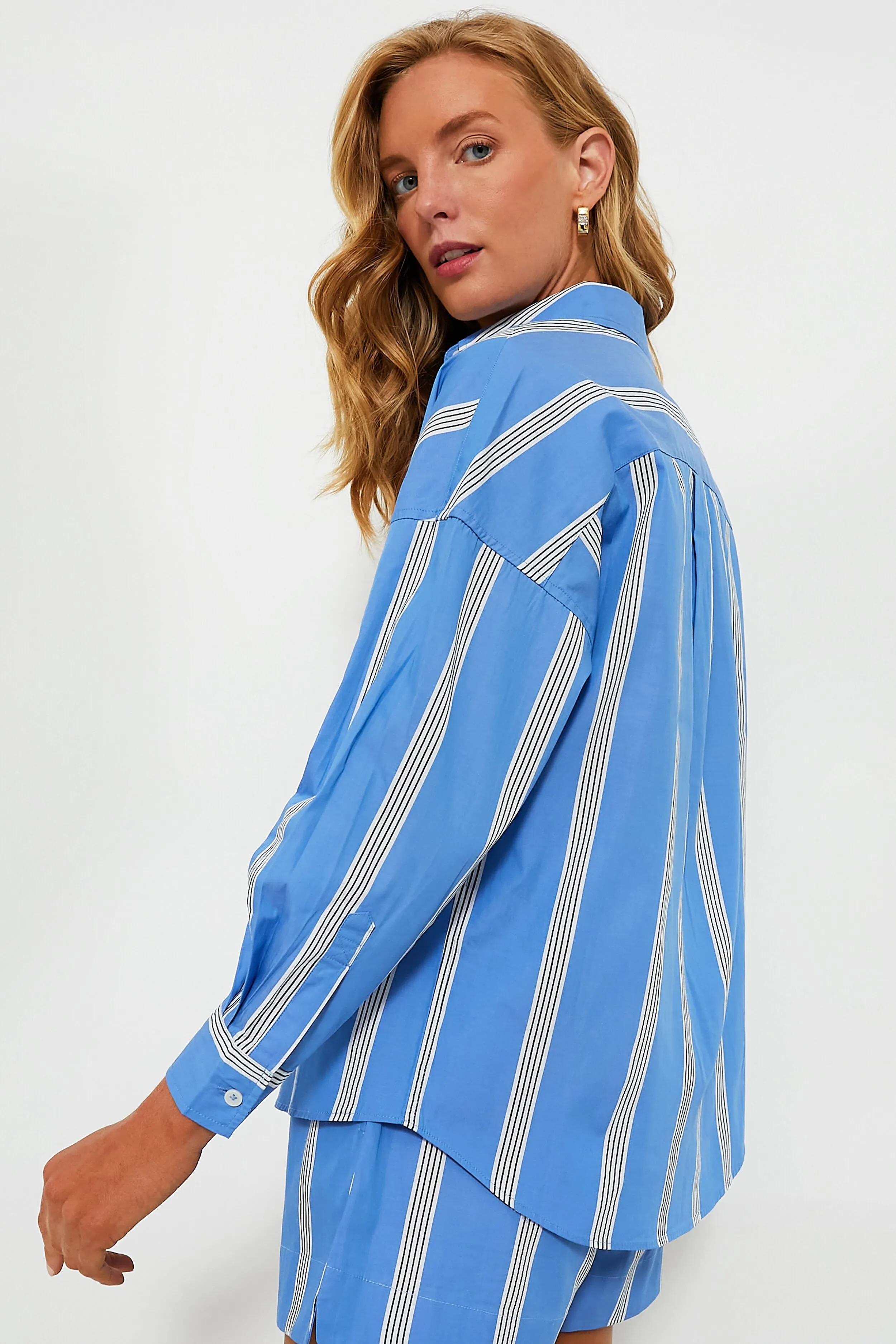 Ink Blue Striped Chiara Classic Shirt