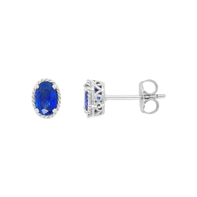 Irisa by Martin Binder Blue Sapphire Rope Stud Earrings