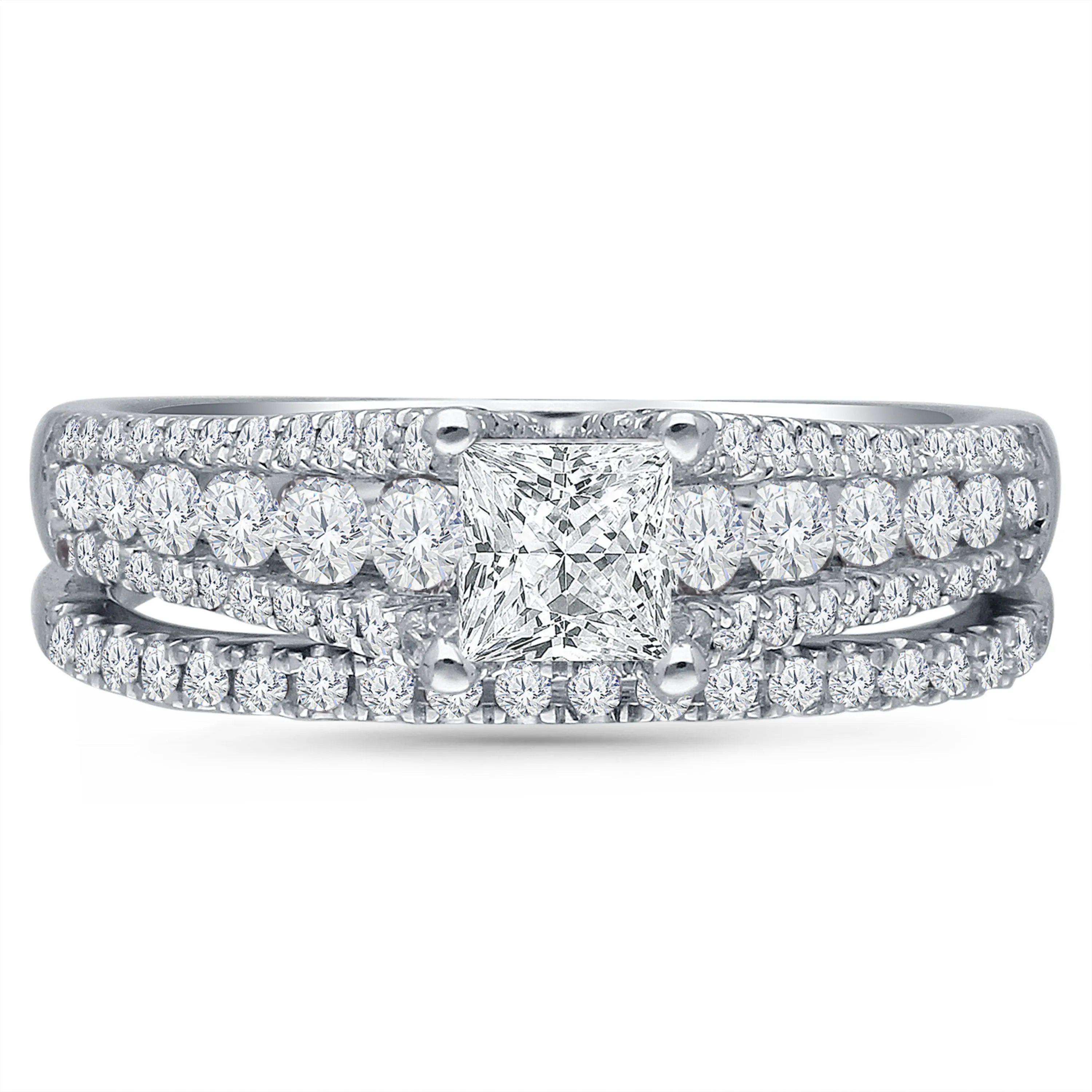 Kallati Eternal Diamond Engagment Ring in 14K White Gold