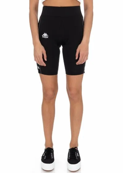 Kappa 222 Banda Cartin Bike Shorts (Black/White) 37145YW