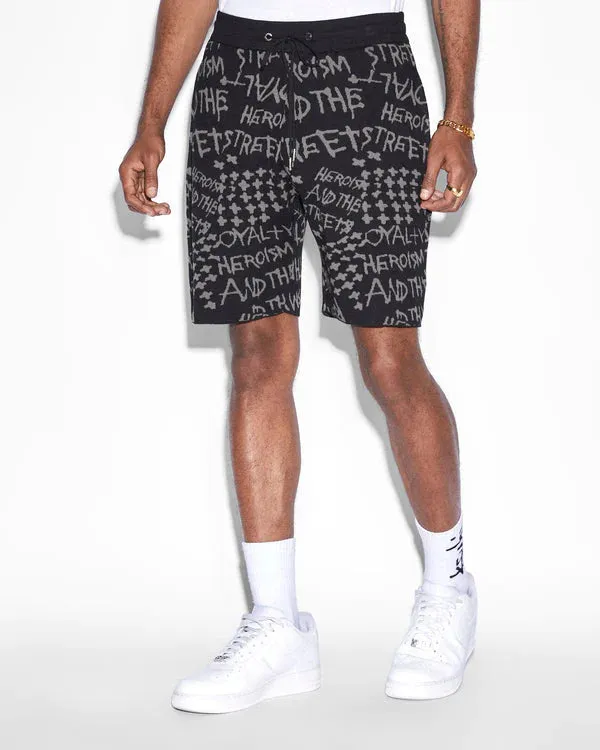 KSUBI HEROISM KNIT SHORT BLACK