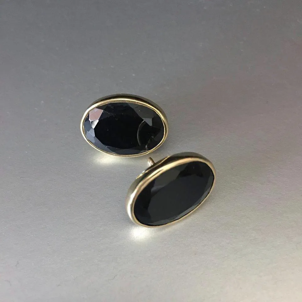 Leya Studs With Black Onyx