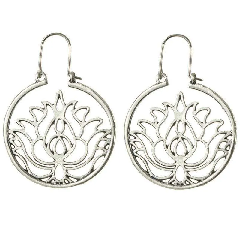 Love of Lotus Silver Earrings