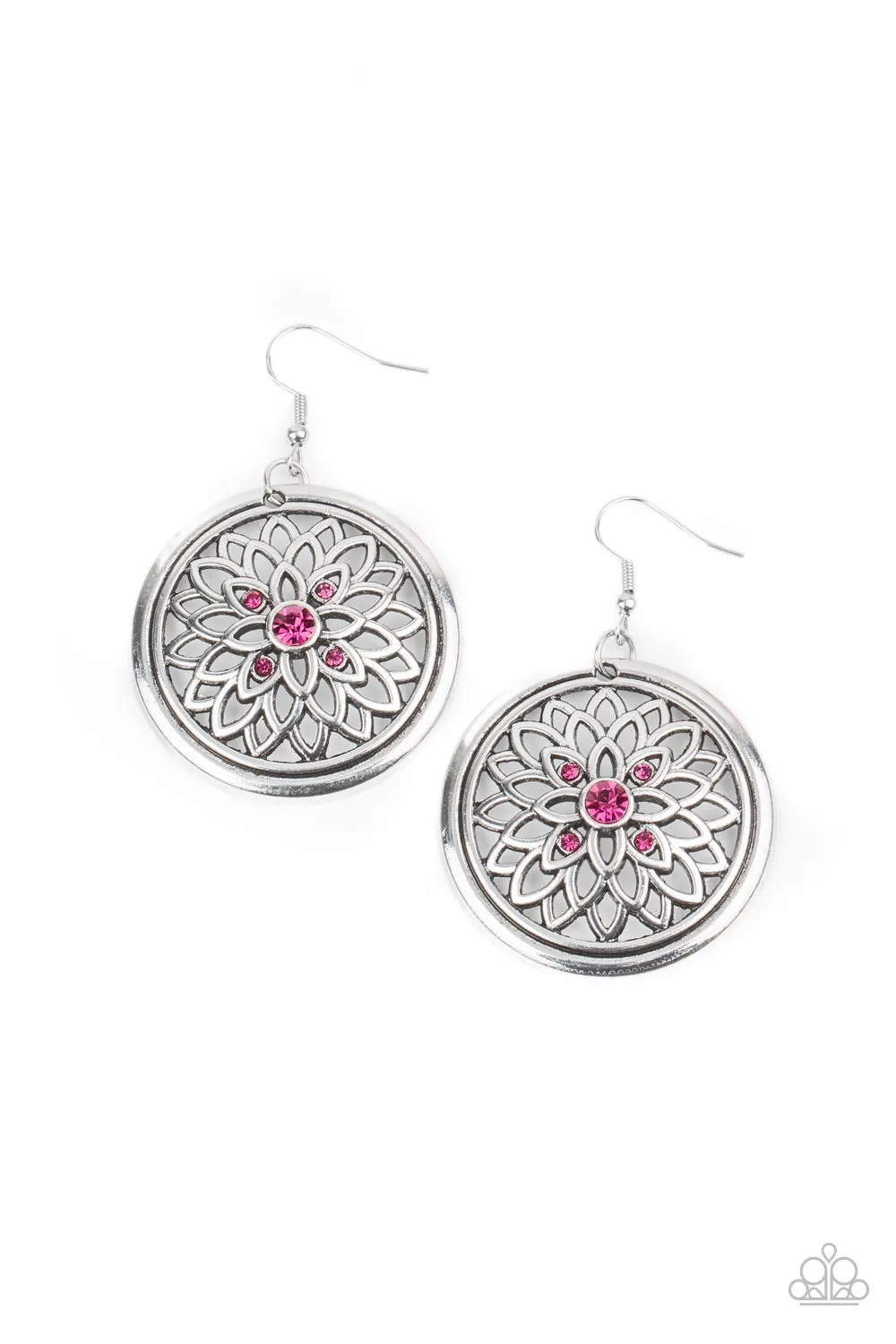 Mega Medallions - Pink Earring