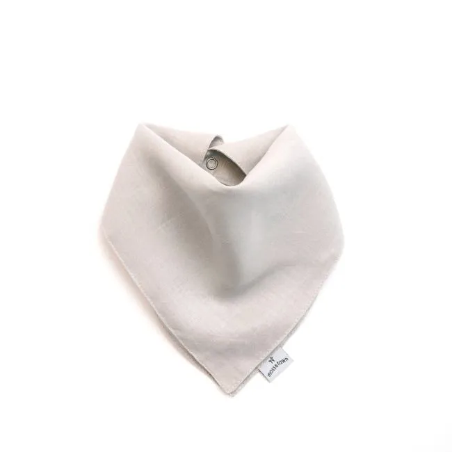 Moss & Fawn 100% Linen Drool Bib - Ecru