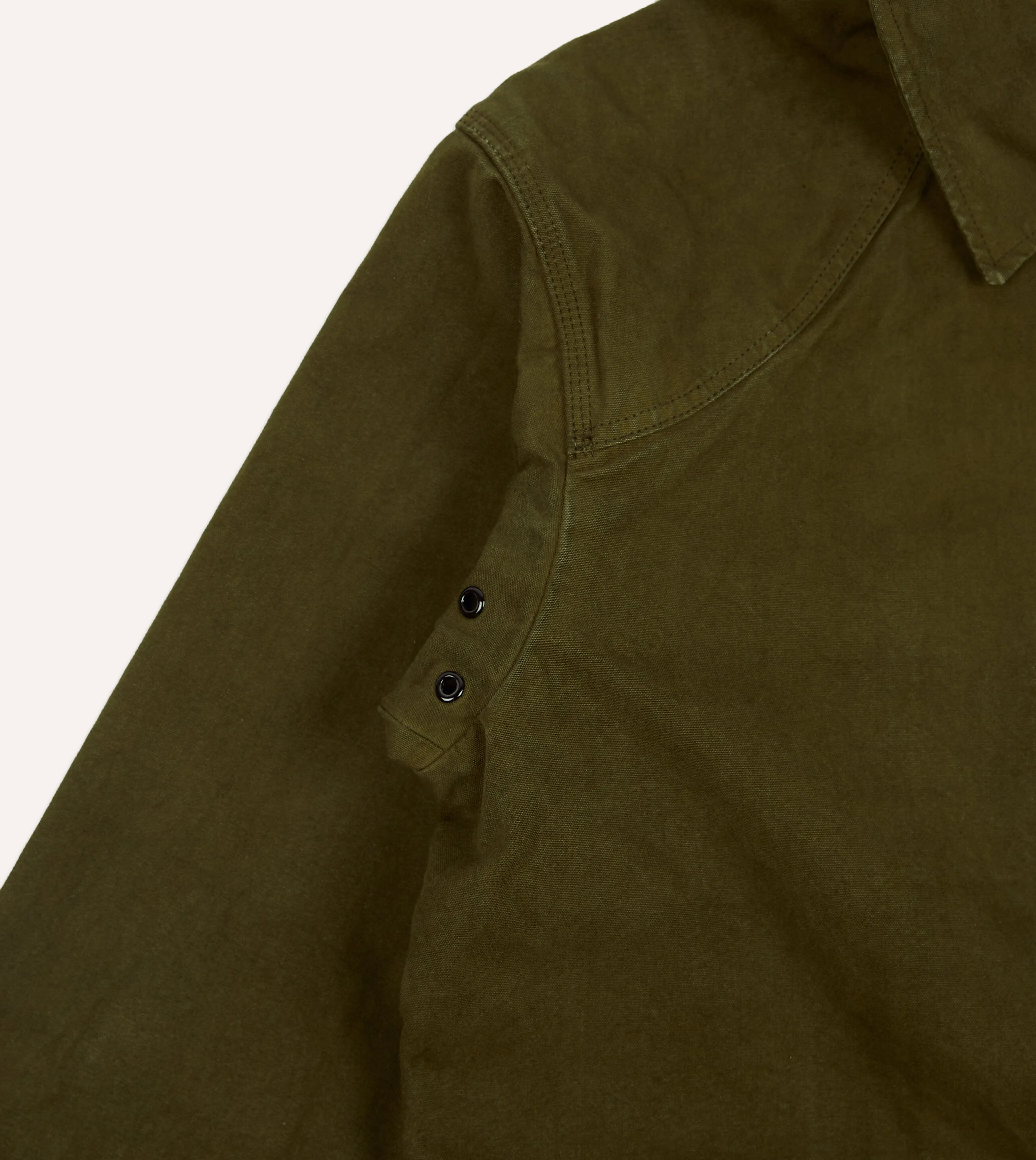 Olive Green Cotton Canvas Chasseur Jacket