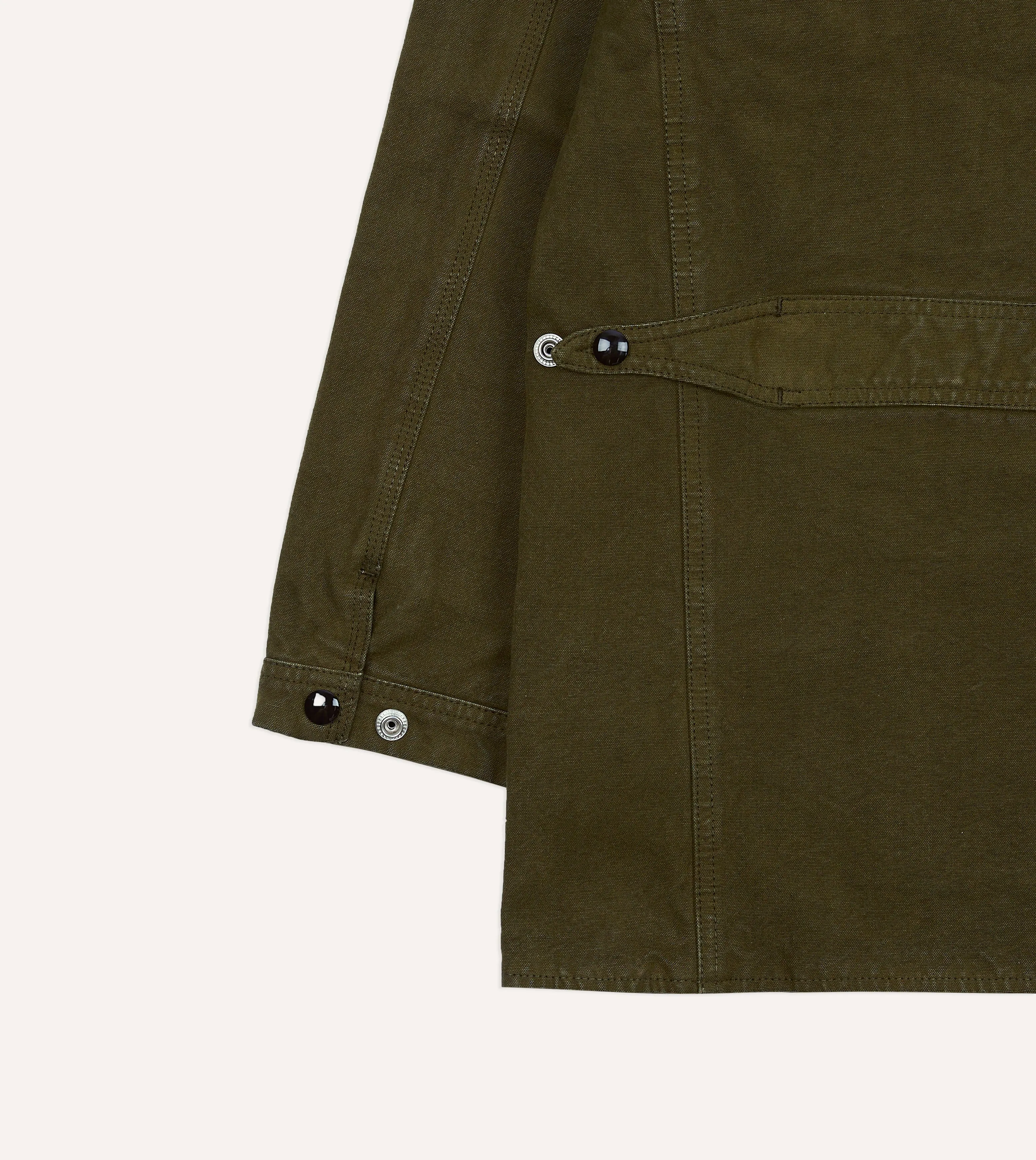 Olive Green Cotton Canvas Chasseur Jacket