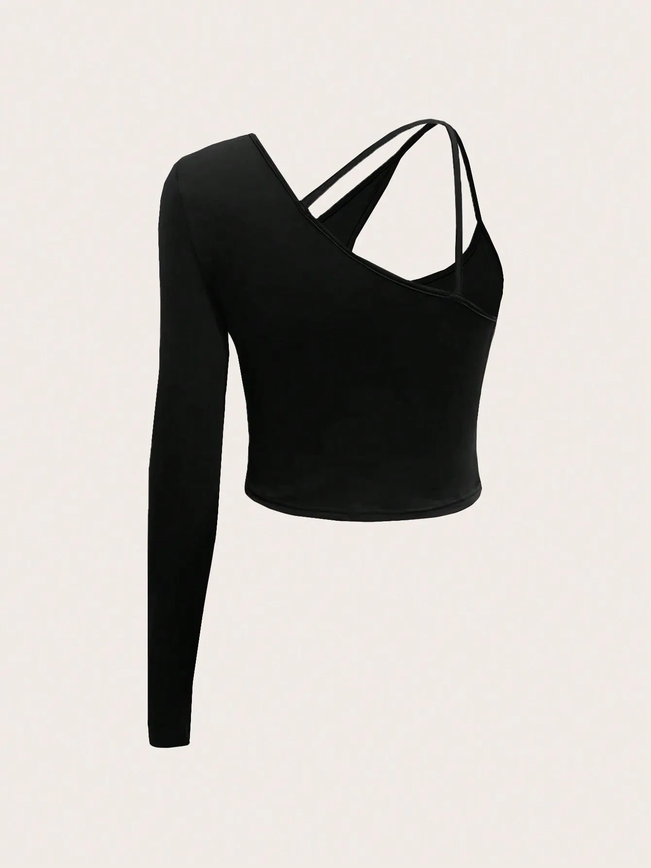 One Sleeve Cut Out Top