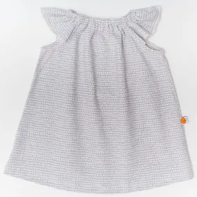 Organic a-line dress "Dotted Lines Grey"