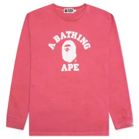 Overdye College L/S Tee - Pink