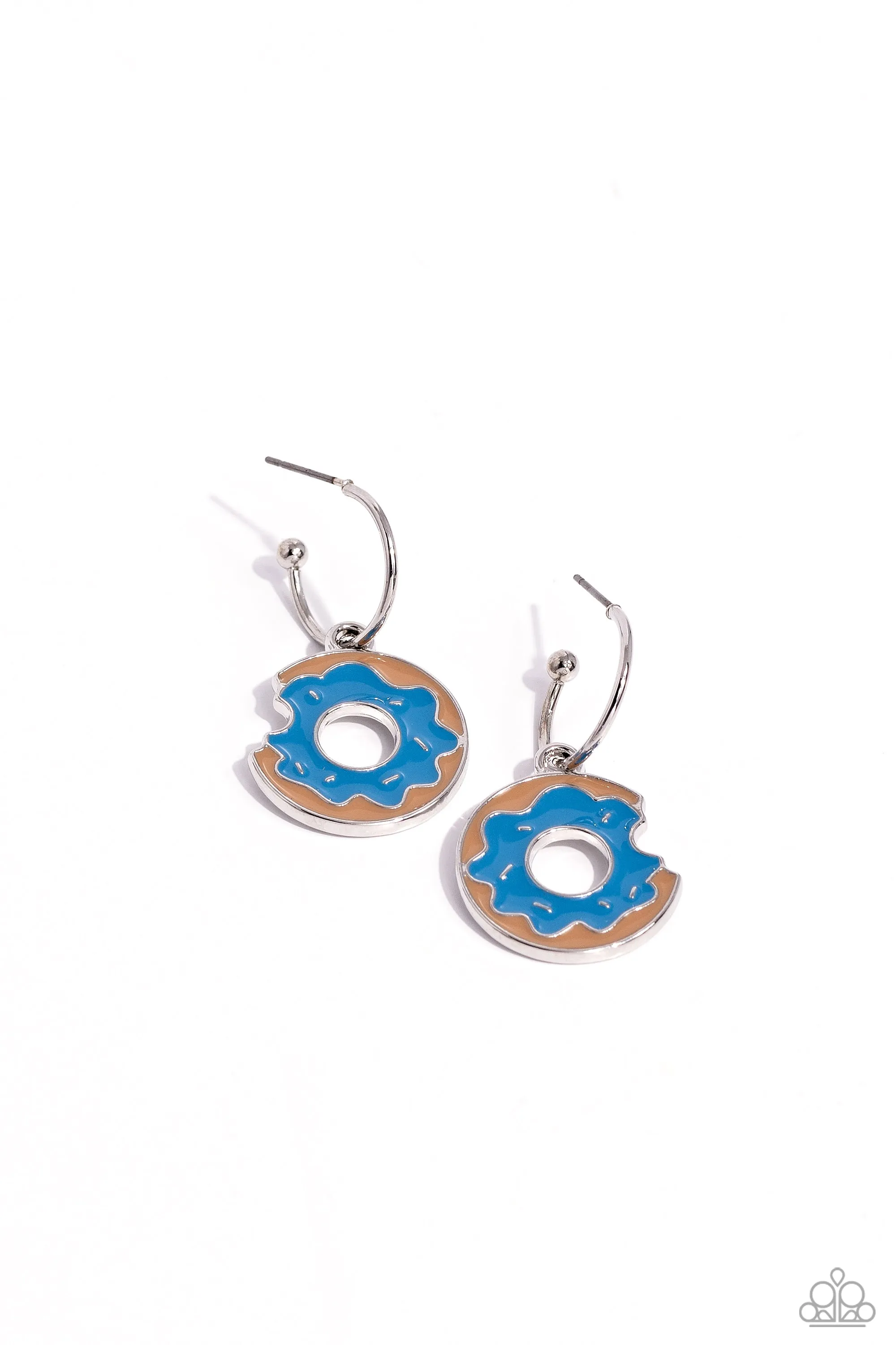 Paparazzi Donut Delivery Blue Earrings