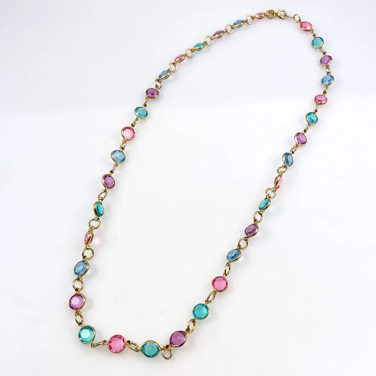 Pastel Crystal Necklace by Two Sisters