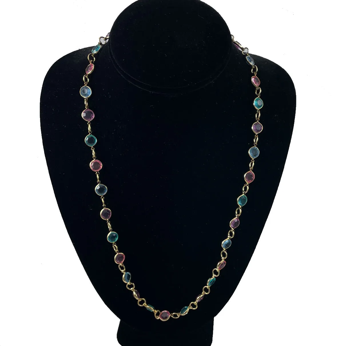 Pastel Crystal Necklace by Two Sisters