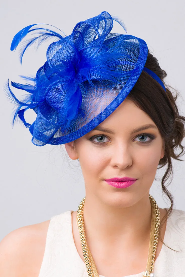 Penny Fascinator - Royal Blue