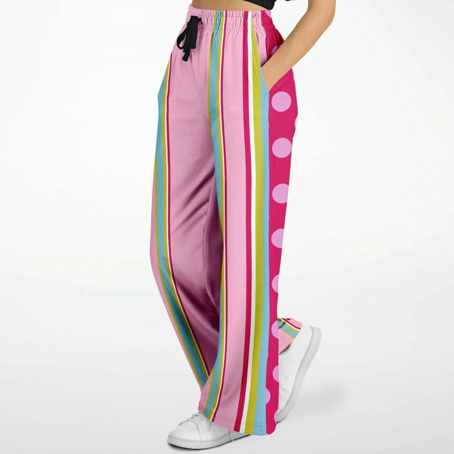 Pink Dottie Calypso Stretchy Phat Bellbottoms