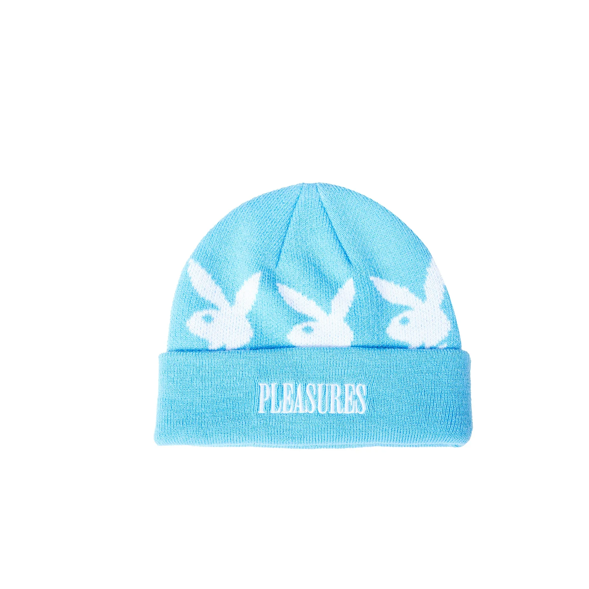 Pleasures x Playboy Mens Jaquard Beanie 'Light Blue'