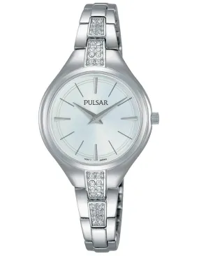 Pulsar Womens Swarovski Crystal Easy Style Watch - Silver Dial - Stainless Steel